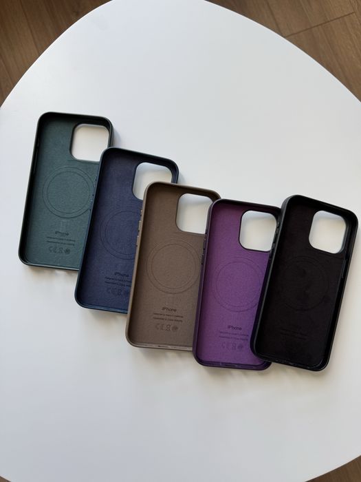Шкіряний чохол для iPhone 15 серіі Leather MagSafe