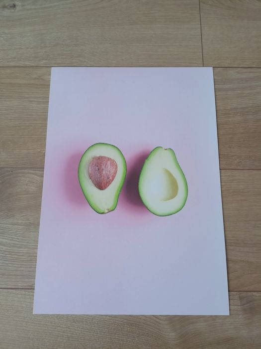 Nowy! Plakat minimalistyczny A3 awokado różowy