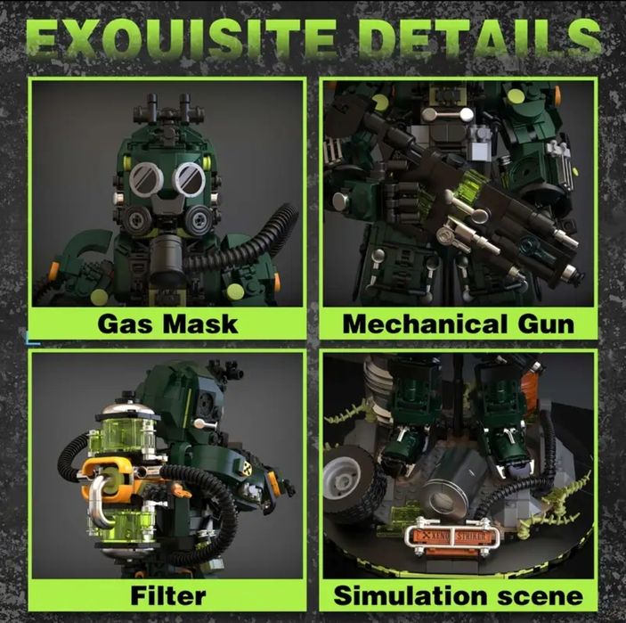 Конструктор Подарочный Xeno Striker 1271 блоков Lego в Коробке !