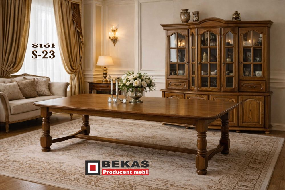 Prześliczny Słupek Witryna 73` Dębowy Dąb Rustikal Producent BEKAS Meble