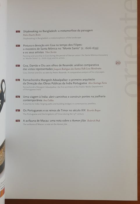 Revista Oriente n⁰ 20