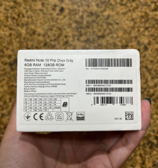 Redmi Note 10 Pro, fully restored!!64171287951363122