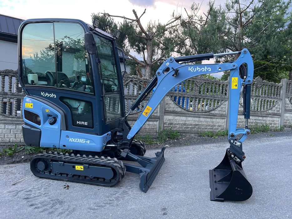 Kubota KX016-4 | Minikoparka KUBOTA KX 016-4 | 2 Tony | Rozsuwane Gąsienice | Stan IDEALNY | Mini Koparka | BRUTTO |  | 2016 Rok | Waga 1615 kG | 1700 MTG | jcb cat yanmar KX019 |