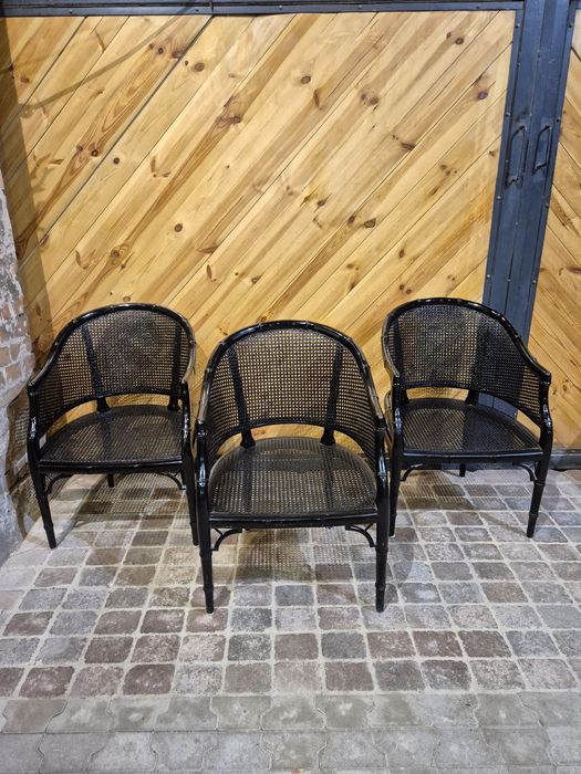 Fotel z rattanu gięty (12 szt.) Naturalny, MODNY, czarny  PREMIUM Thonet, Fameg, Radomsko