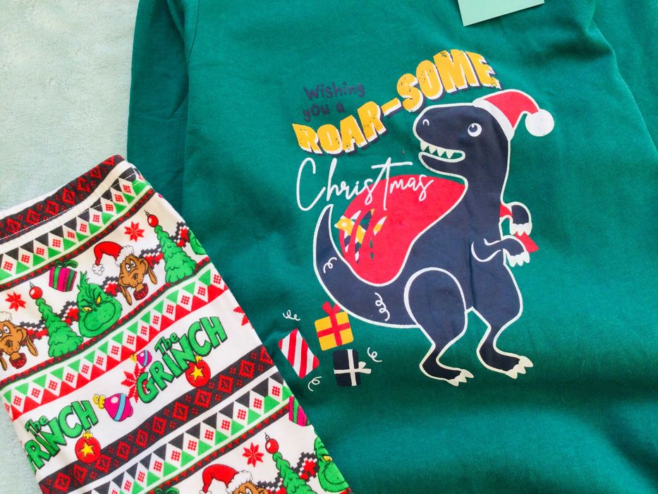 122-128 зріст Lupilu! Новорічна трикотажна піжама з 100% бавовна Грінч