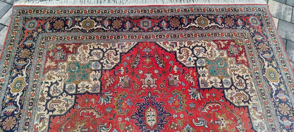 Tabriz Medallion dywan wełniany irański tkany ręcznie 328 x 204cm pers