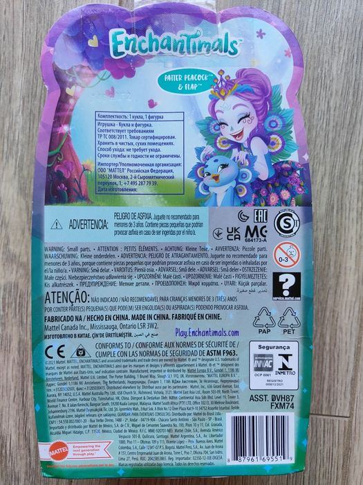Lalka Enchantimals Patter Peacock & Flap nowa