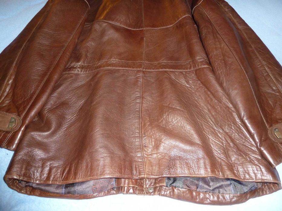 Parka usada em pele castanha 54 - SALDO