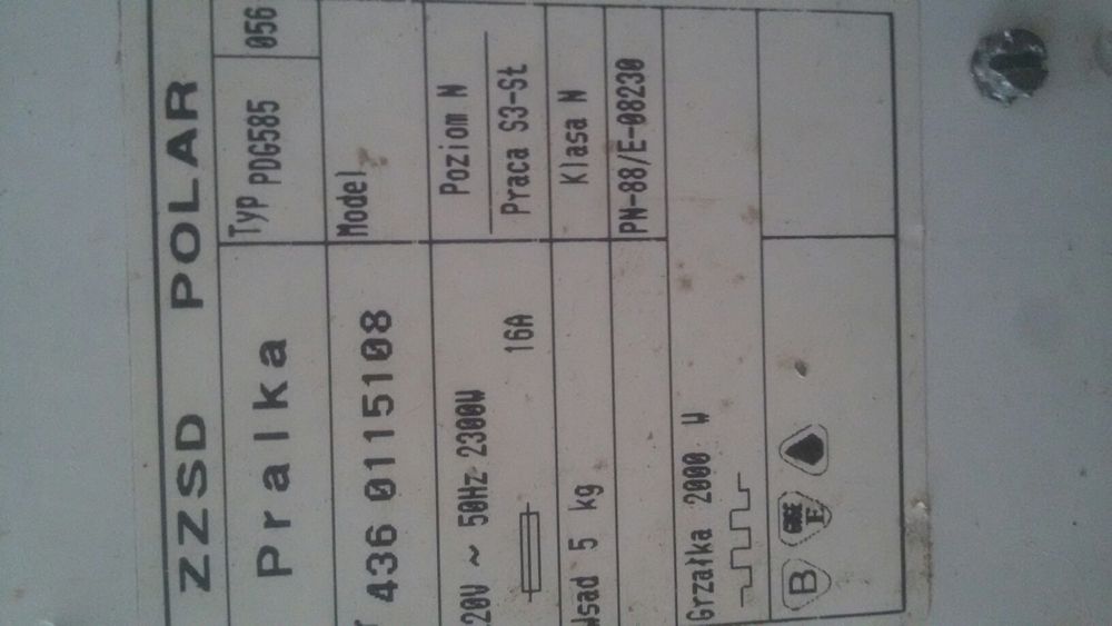 częśći do pralkii Pollar ,Gracja. Bosch