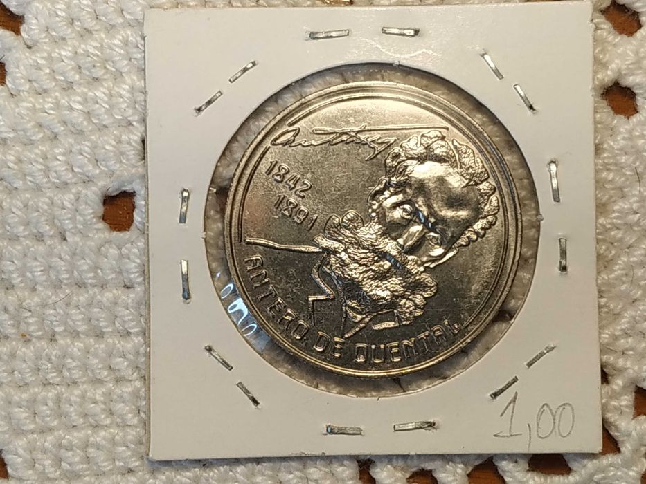 Açores - moeda de 100 escudos de 1991 Antero de Quental