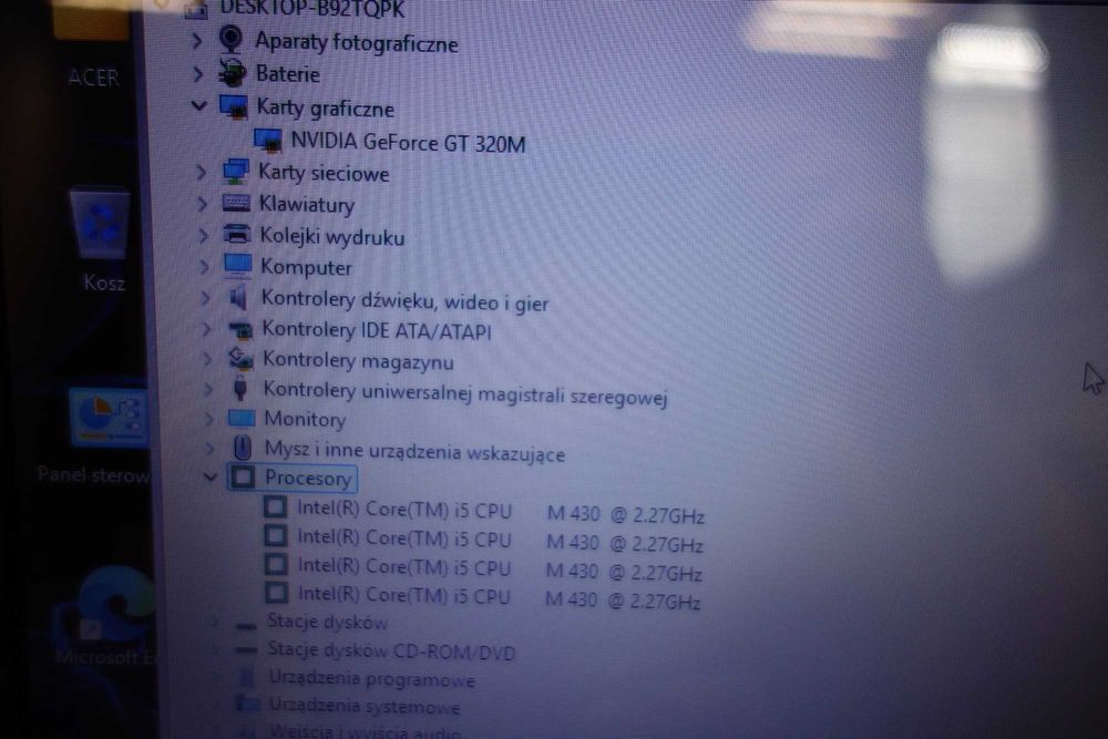 Laptop Używany Acer 5741G i5 15,6 HD 8GB 128 SSD Nvidia Win11 GW FV