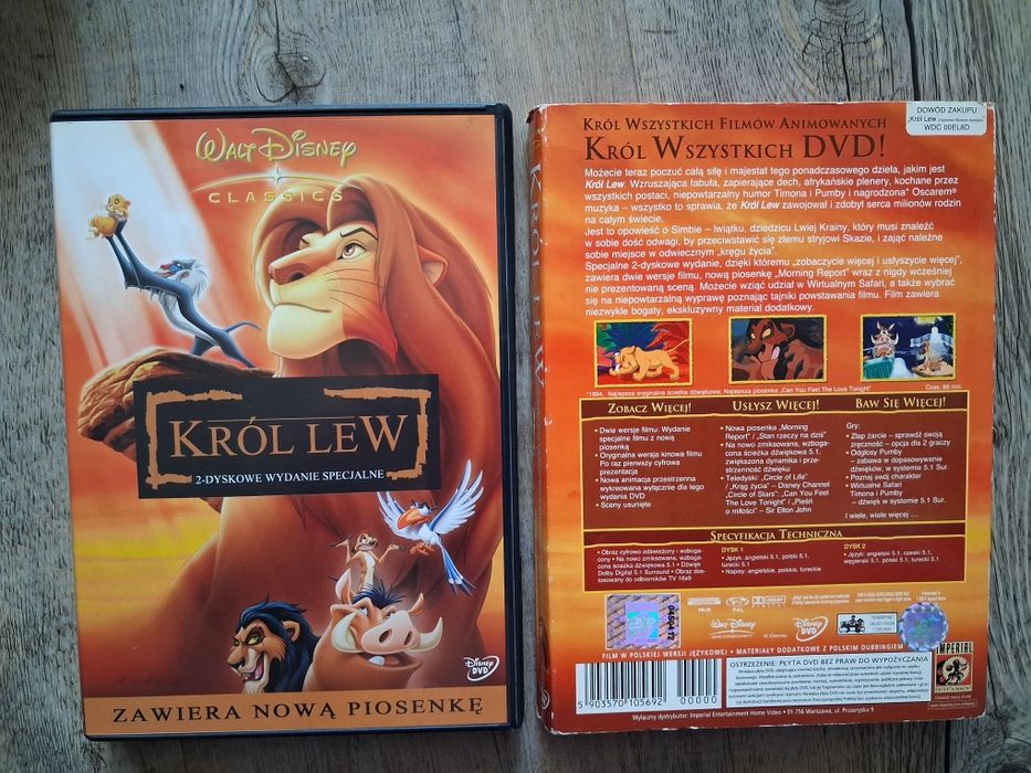 Król Lew : edycja specjalna 2DVD