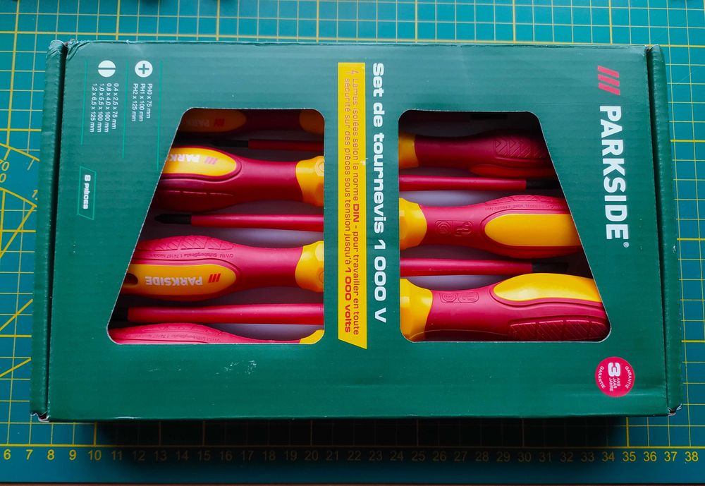 Wkrętaki izolowane VDE 1000 V / zestaw 8 sztuk / Made in Germany