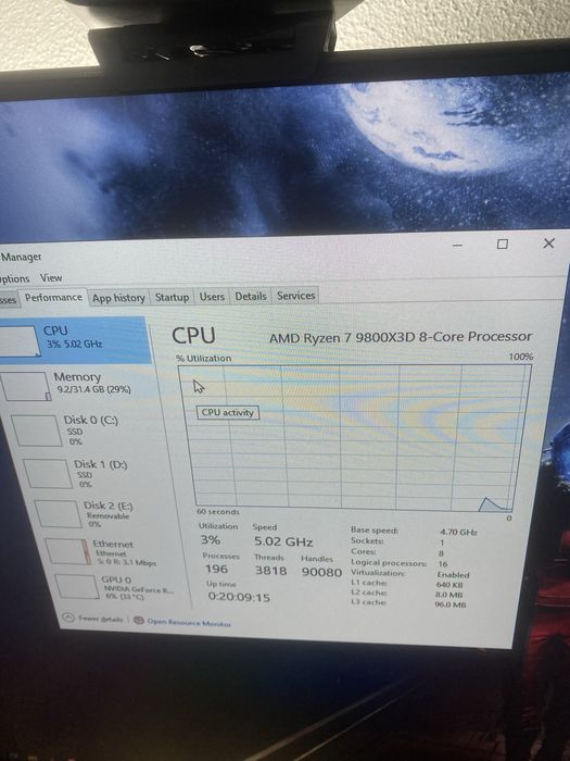 Pc gaming rtx 5080 + r7 9800x3d