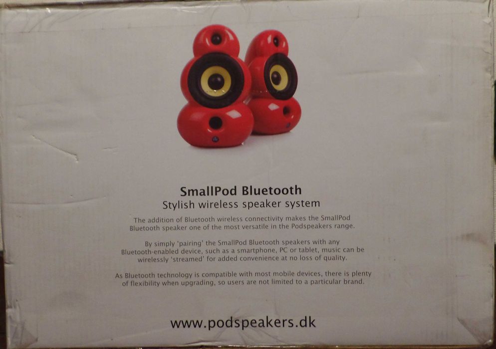 Colunas SmallPod Bluetooth MKII Vermelhas – Novas e Seladas