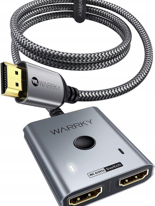 WARRKY Przełącznik HDMI 4K Wideo HDCP 2.2 HDR 60Hz 2 w 1