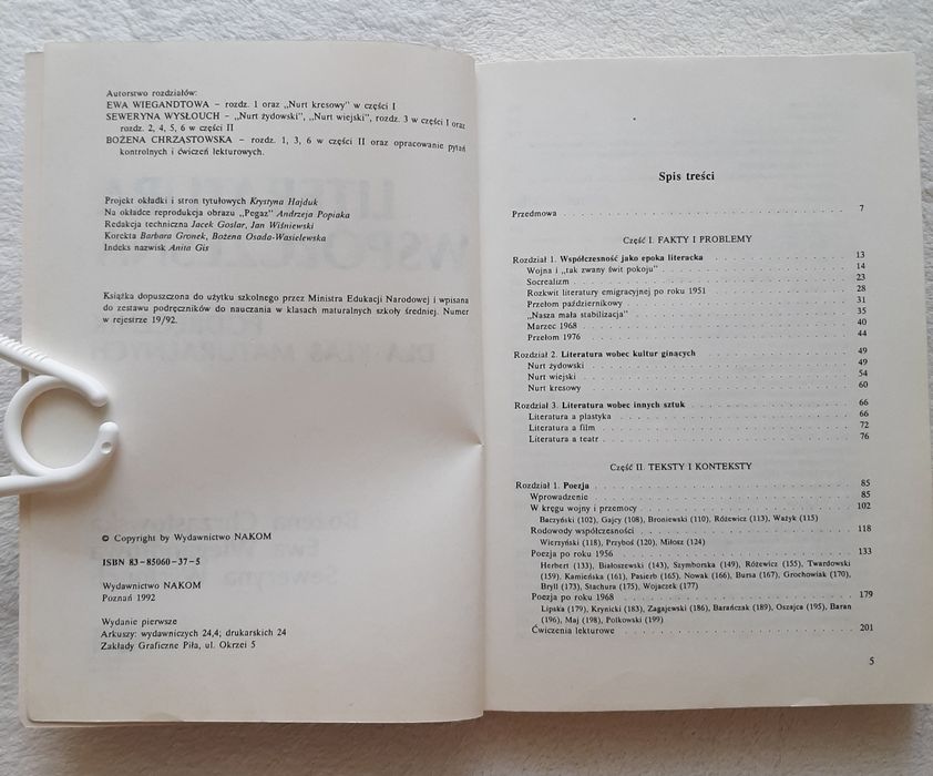 Literatura współczesna podręcznik dla klas maturalnych