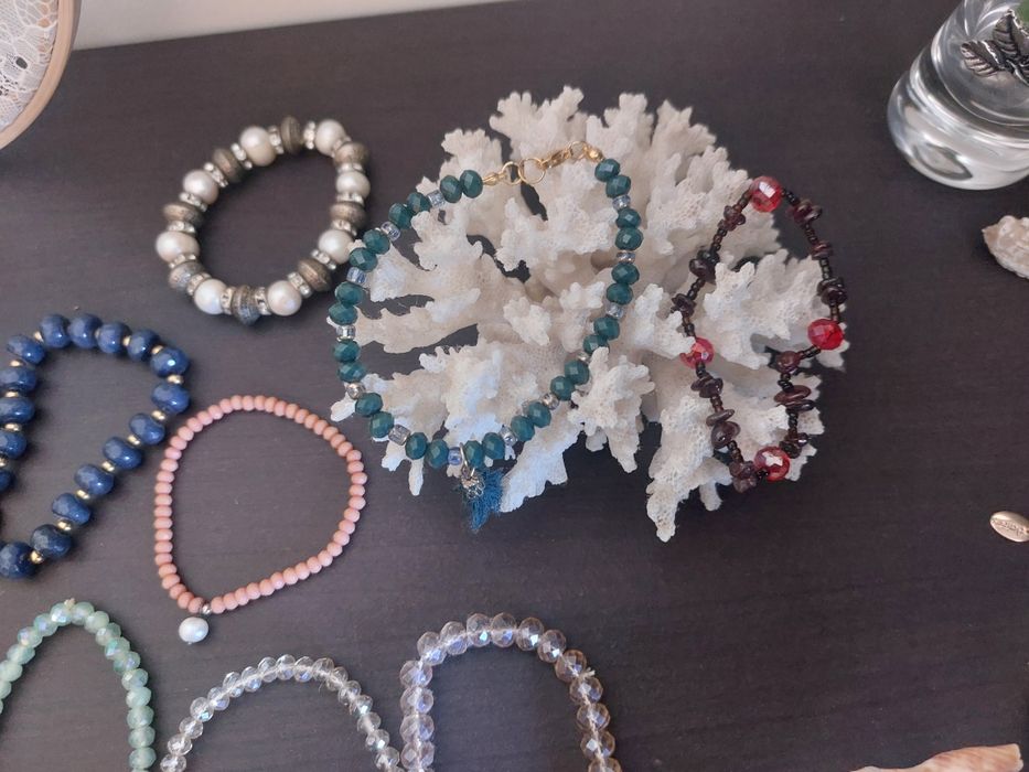 Pulseiras pedra sintetica