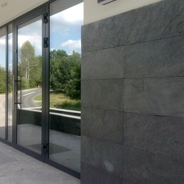 Płytki Łupek Silver Grey Kamień Naturalny Elewacja 30x60x1,2 cm