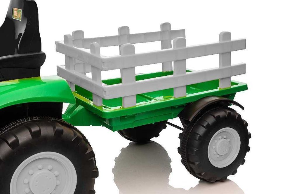 JOHN DEERE Traktor na akumulator z przyczepką LED | DUŻY | Pilot | HIT