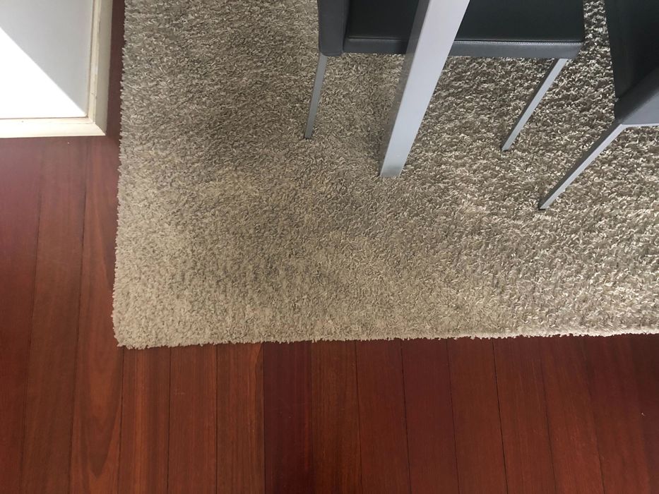 Tapete / Carpete 3 m x 1,65 m Branca / Cinza