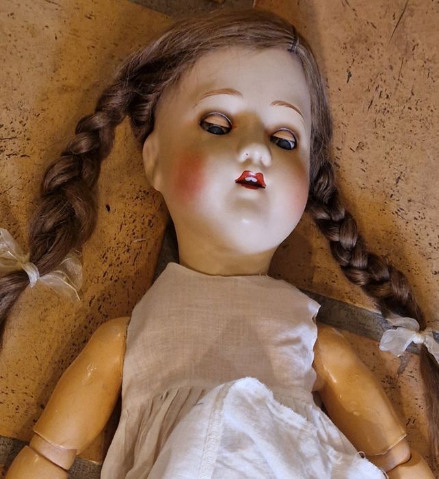 Kolekcjonerska LALKA Ernest Villain EVF 1932-45 Belgia unikat,zabytek