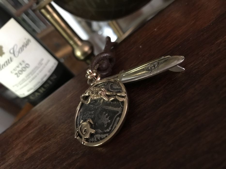 złota & srebrna zawieszka .4 reale hiszpańskie  ze statku Atocha 1622