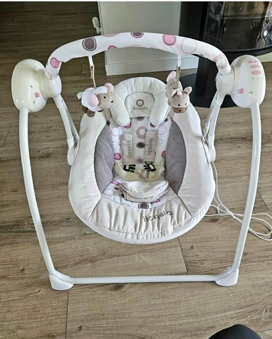 Leżaczek bujaczek Lionelo Ruben Pink Baby
