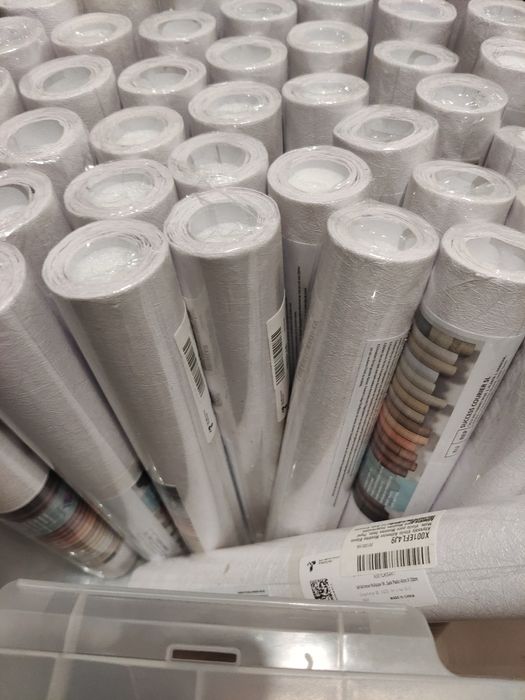 Tapeta Ścienna w rolce Samoprzylepna Wodoodporna 40x300cm Biały