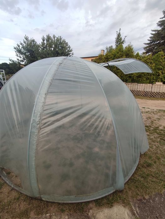 Szklarnia kopuła stalowa nad basen 350 cm , kurnik