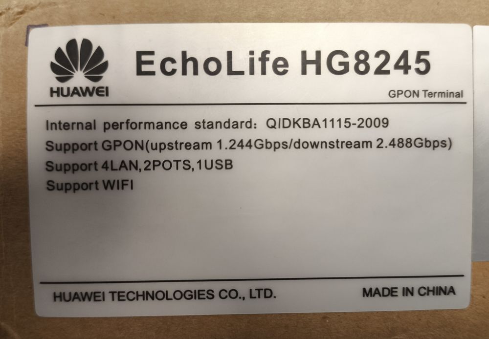 Router Huawei EchoLife HG8245 GEPON