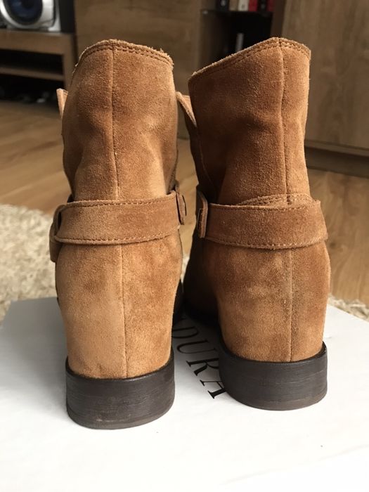 Buty botki jak Isabel Marant Badura Alegra rozmiar 37 beżowe