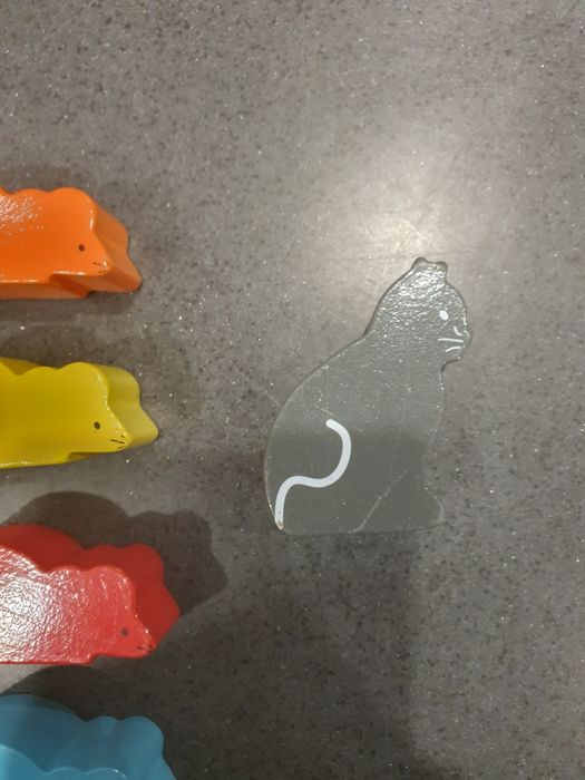 Drewniane klocki dla dzieci, gra w kotka i myszkę