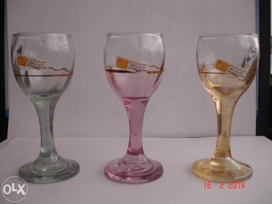 6 Cálices vinho do Porto - Cristal Mode.Várias cores.
