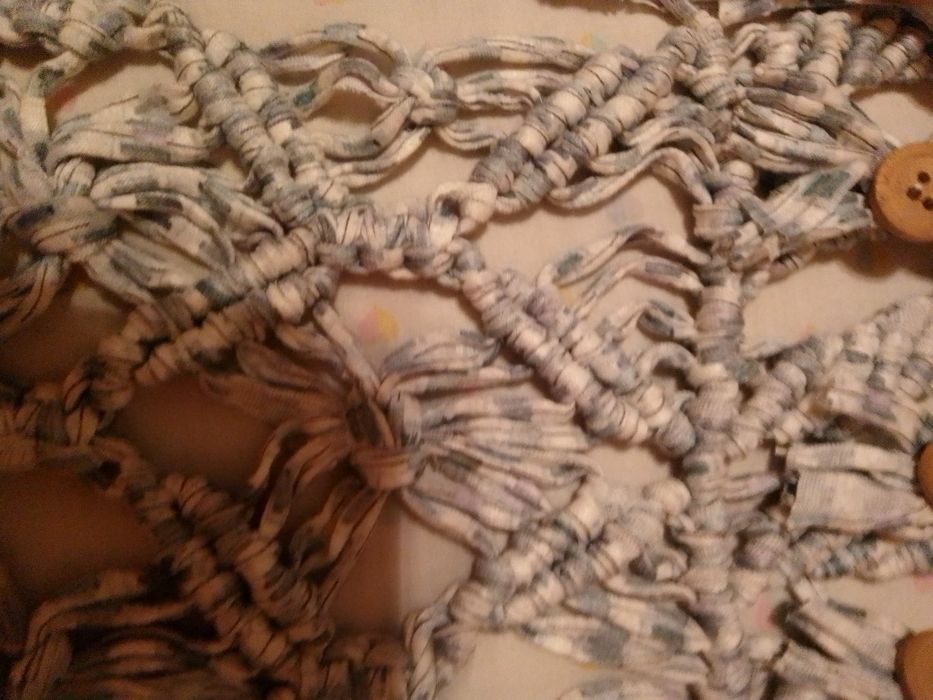cortinado em macramé novo