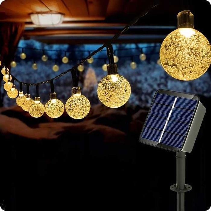 Girlanda Solarna 40 LED Kulki Na Zewnątrz Hit Do Twojego Ogrodu
