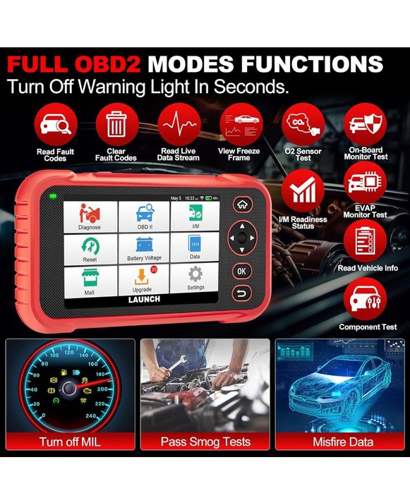 Máquina de diagnóstico Launch CRP129E PLUS touch ANDROID 2GB NOVO