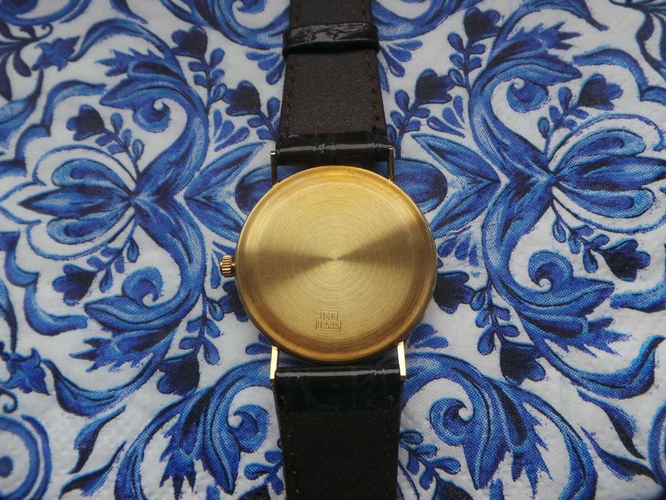 Złoty zegarek ancre 14k
