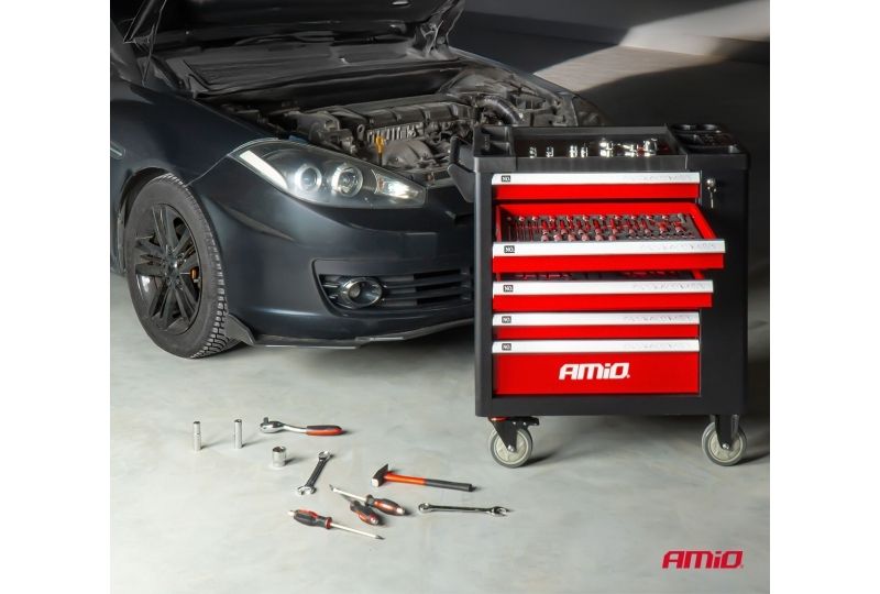 CARRINHO DE FERRAMENTAS COM CONJUNTO DE 258 PEÇAS, 840 × 460 × 870 MM, AMiO-04892