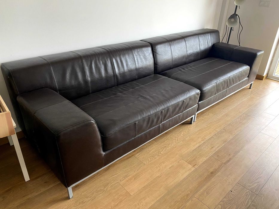 Sofá em pele sintética, otimo estado