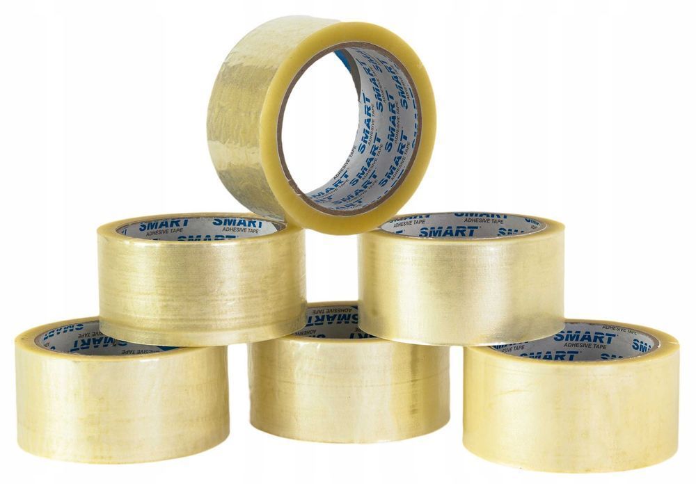 Taśma Pakowa Smart Transparent Kauczuk Syntetyczny 48/60Y - 6 Szt.