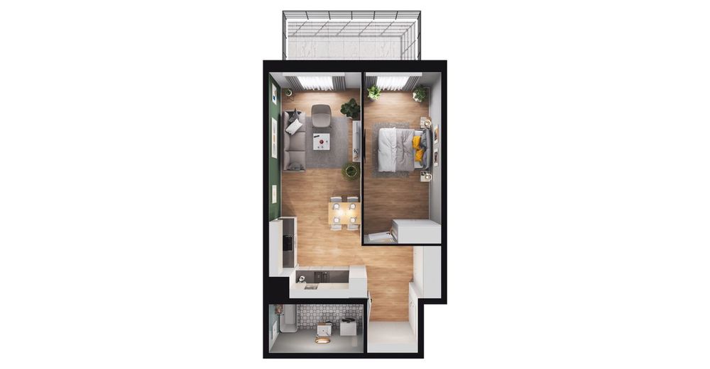 2-pokojowe mieszkanie 47m2 + balkon Bez Prowizji