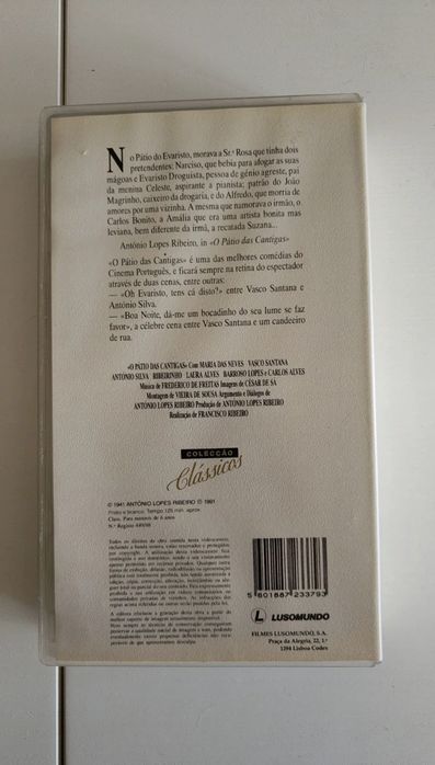 Cassete filme O Pátio das Cantigas
