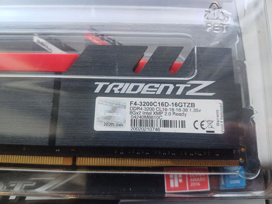 G.Skill Trident Z DDR4 16GB (2×8GB) 3200MHz CL16