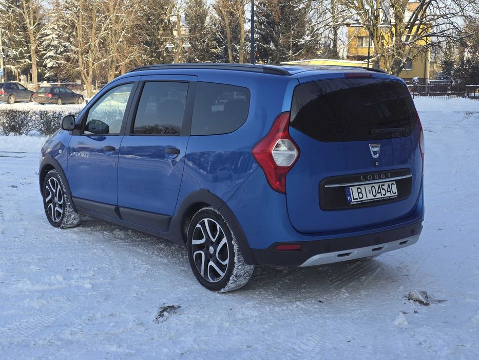 Dacia Lodgy Stepway, benzyna, półskóry, nawigacja, klima, alu 17 cali