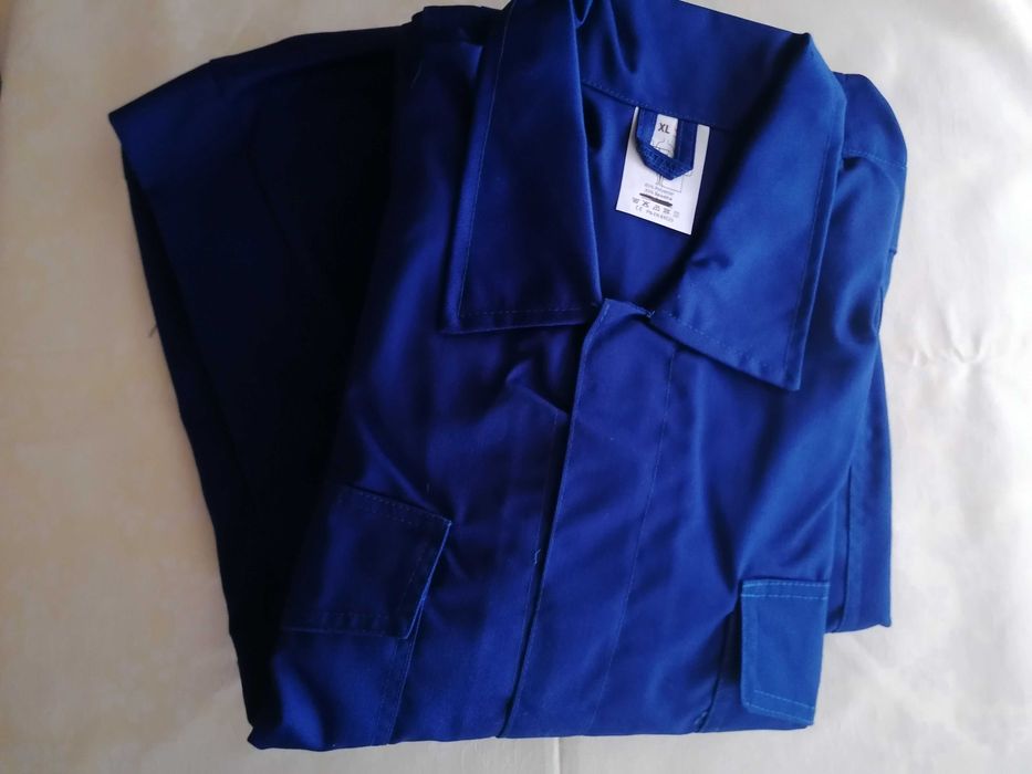 Bluza męska drelichowa i ogrodniczki męskie. Komplet