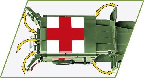 Klocki Cobi 2257 Samochód Ciężarowy Ambulance Wc54 Auto Pojazd Karetka