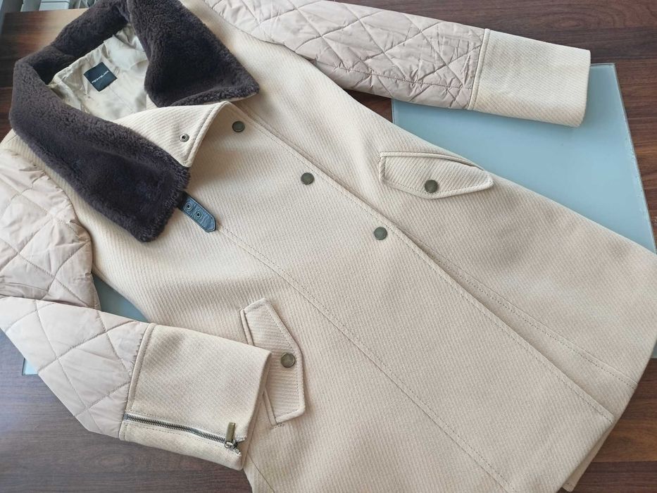 Max Mara kobiecy tweedowy płaszcz 38