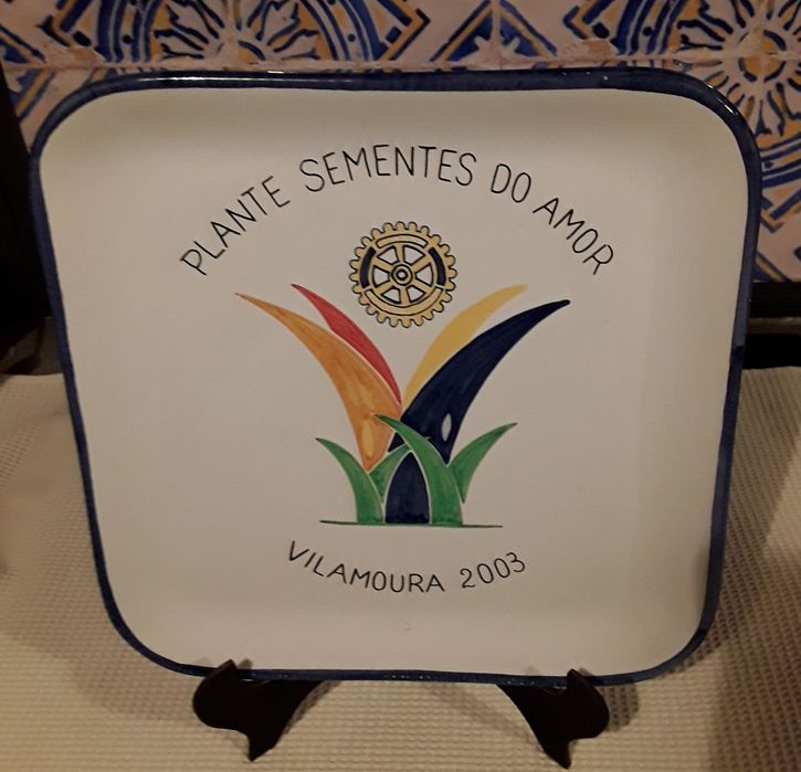 Prato cerâmico Rotary Plante Sementes do Amor, Vilamoura 2003