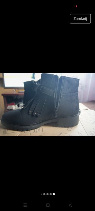Czarne Matowe Botki Dangerous r. 39